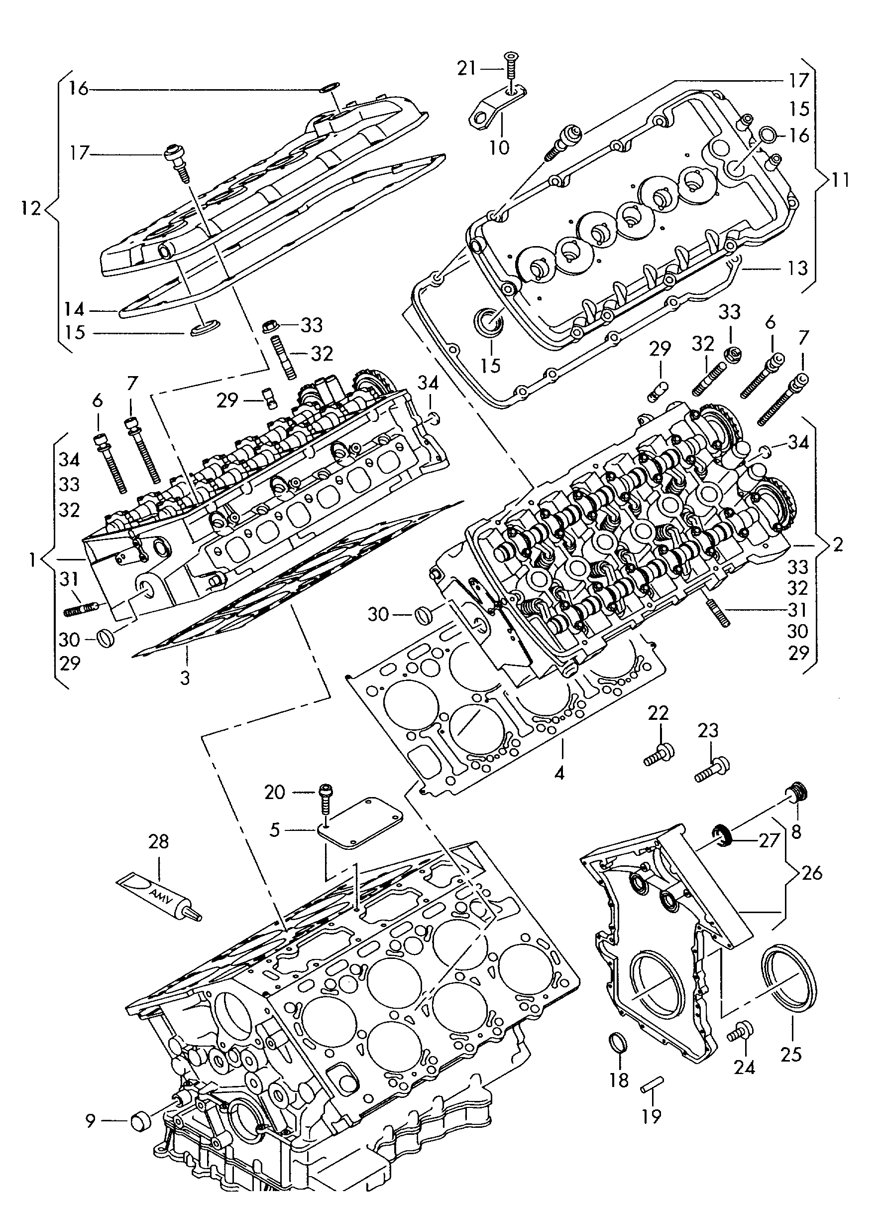 VW 021 103 051 - Pierścień uszczelniający wału, wał korbowy parts5.com