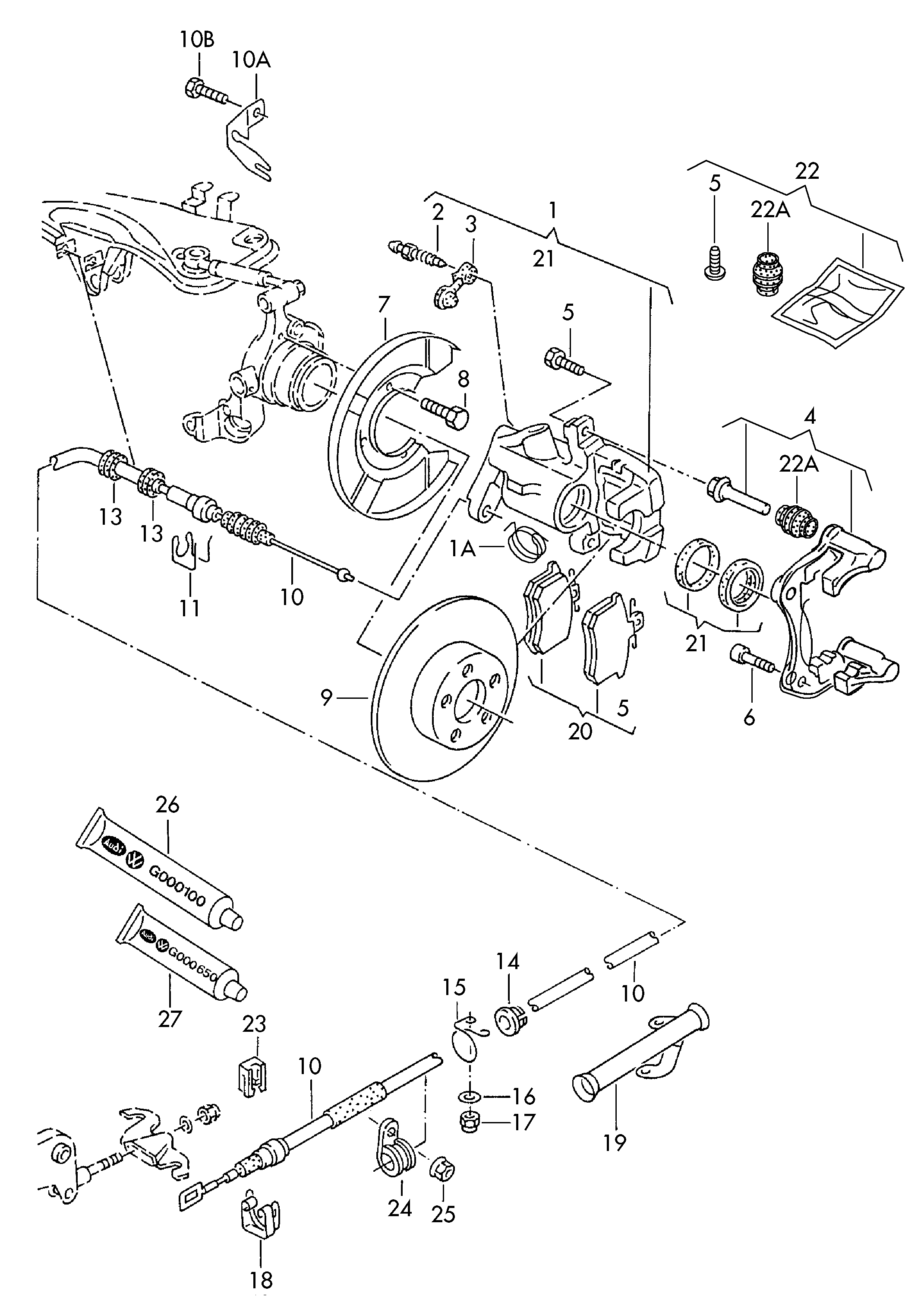 Seat 1J0 698 451 H - Fren balata seti, diskli fren parts5.com