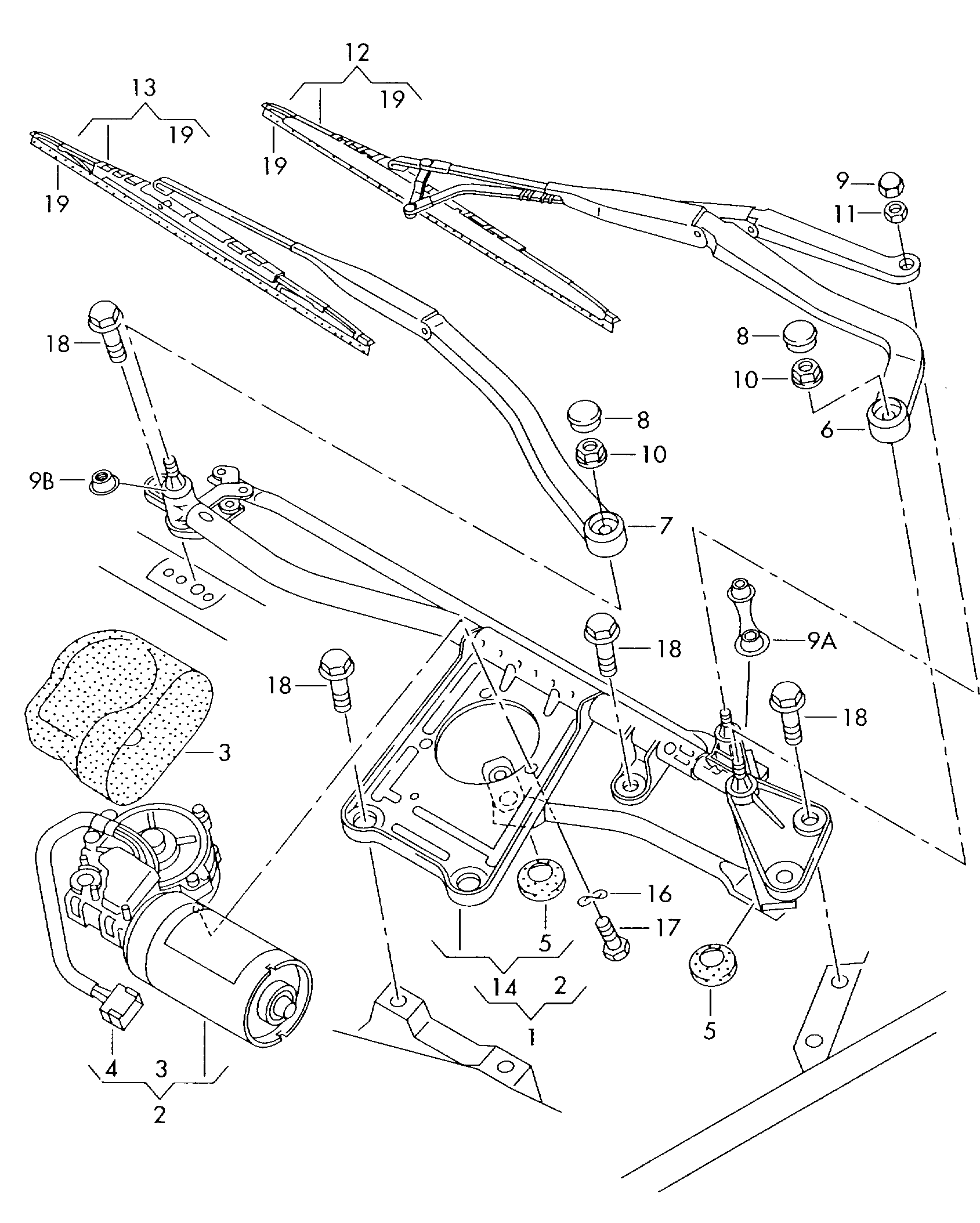 VAG 4A0955425B - Törlőlapát parts5.com