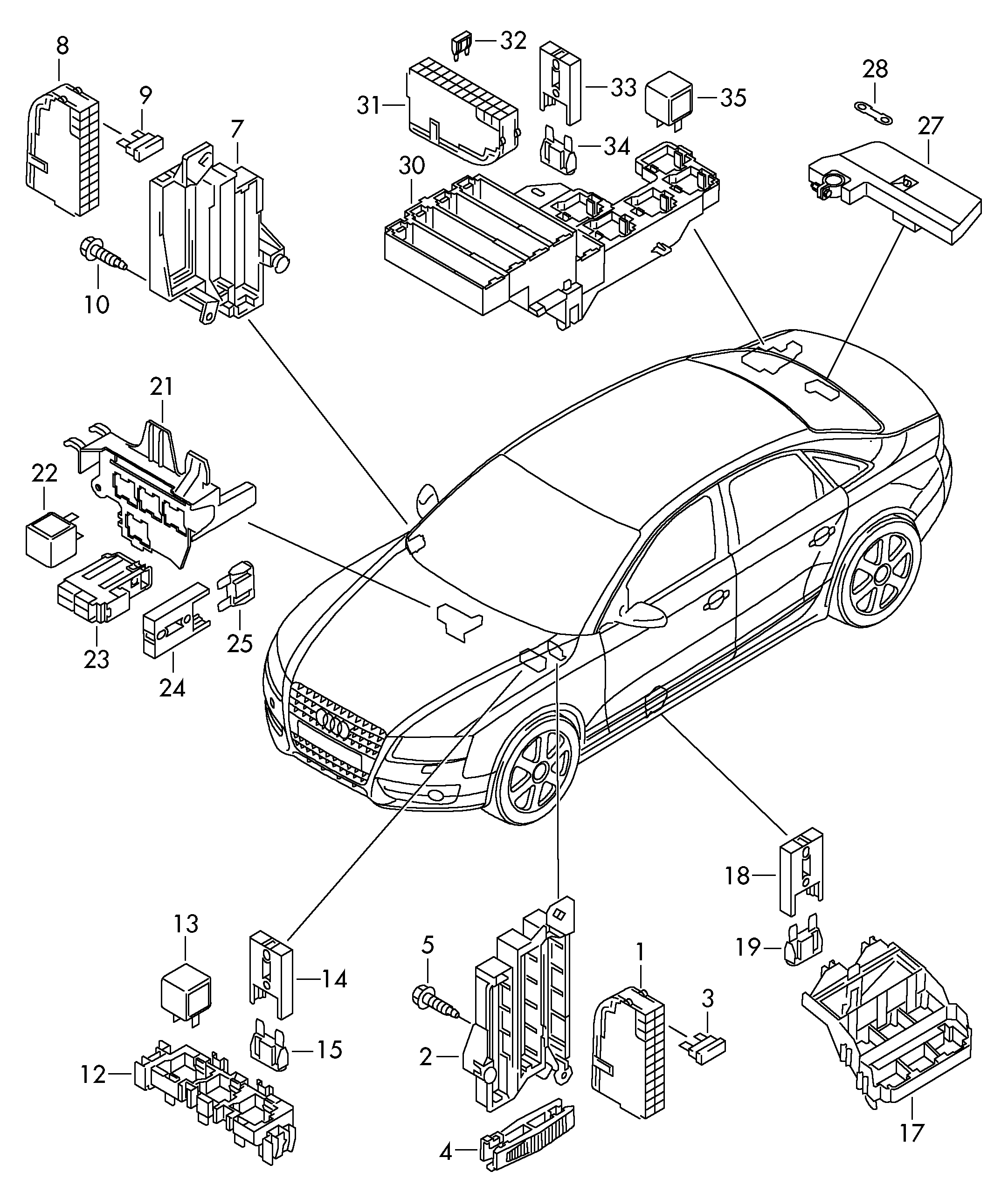 Seat 4H0 951 253 C - Relay, low beam parts5.com