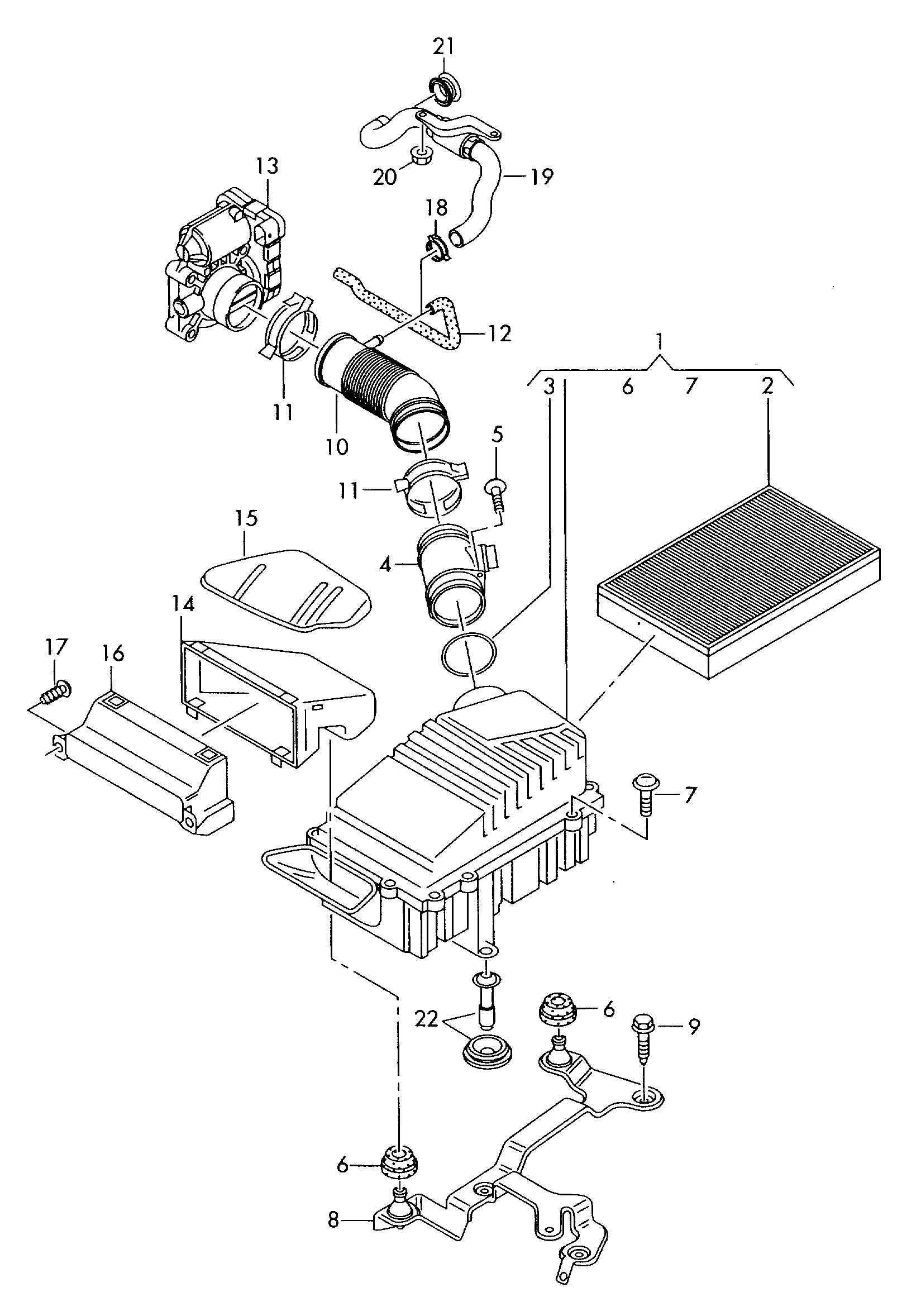 AUDI 07D 906 461 - Air Mass Sensor parts5.com