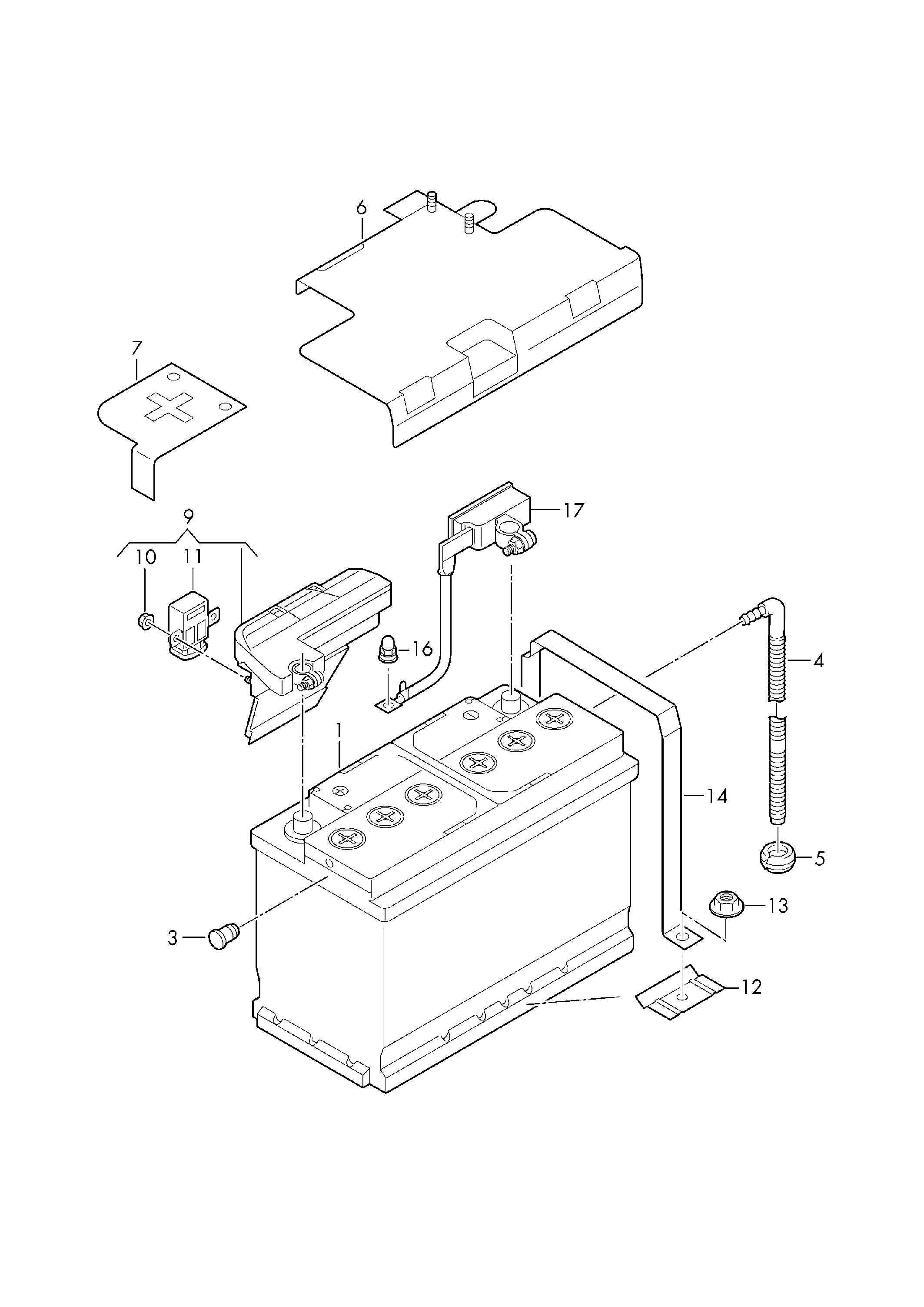 VAG 000915105DH - Baterie de pornire parts5.com