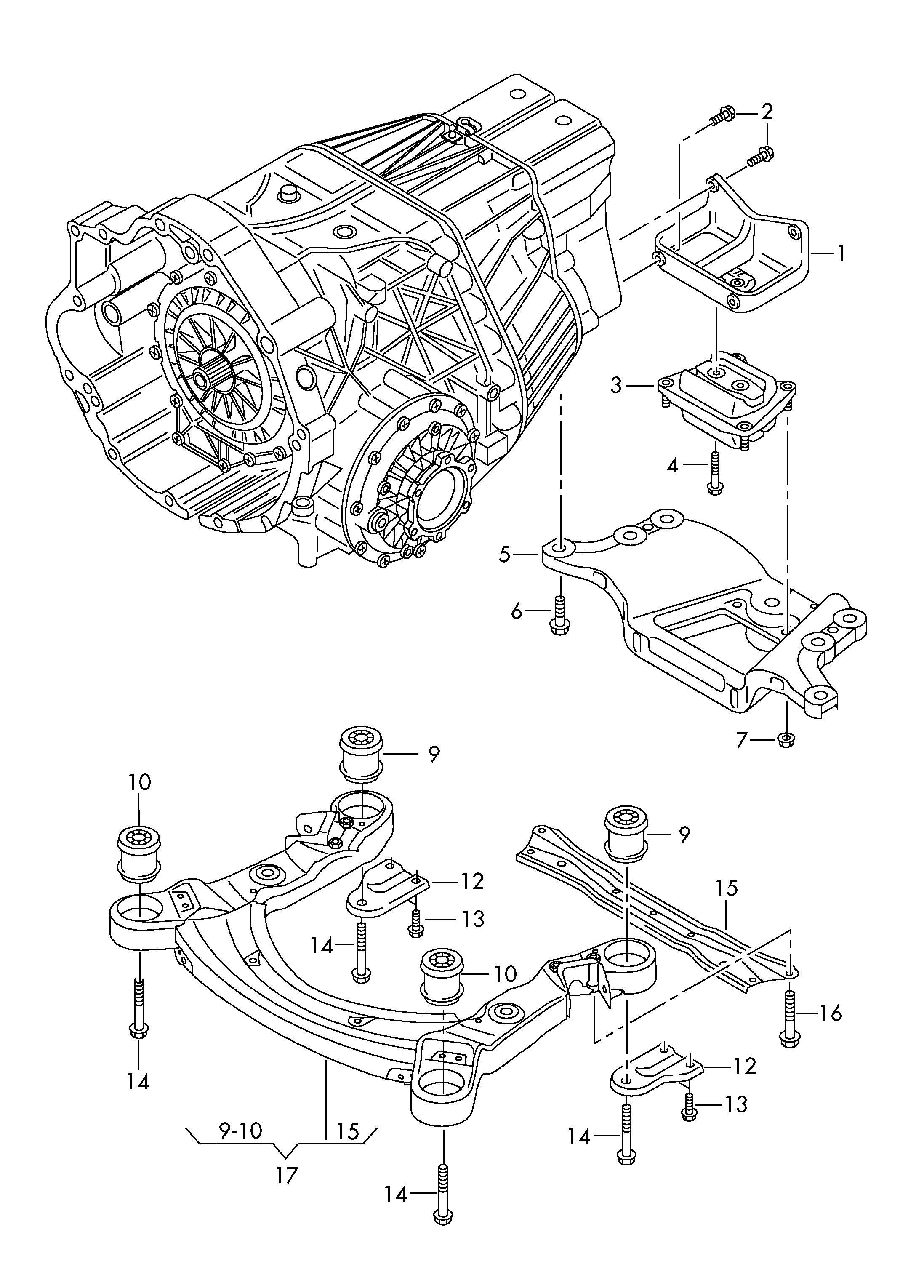 AUDI 4F0 399 151 BL - Suport, transmisie automata parts5.com