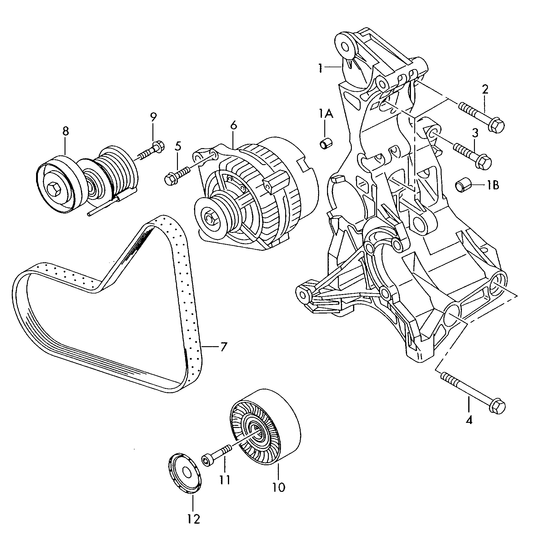 VAG 038 903 315AN - Vratná / vodiaca kladka rebrovaného klinového remeňa parts5.com