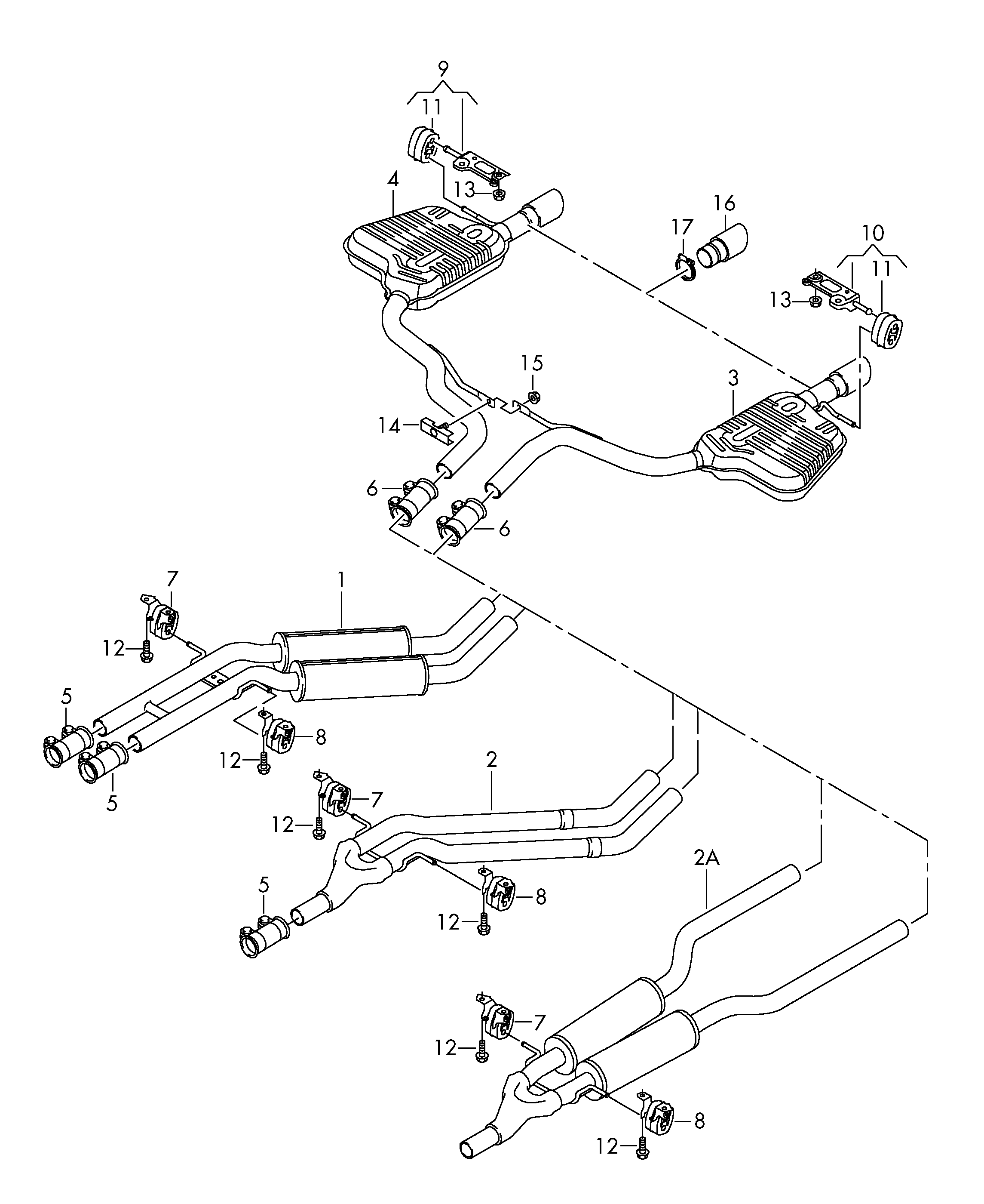 AUDI 4F0253144AC - Suport, toba esapament parts5.com