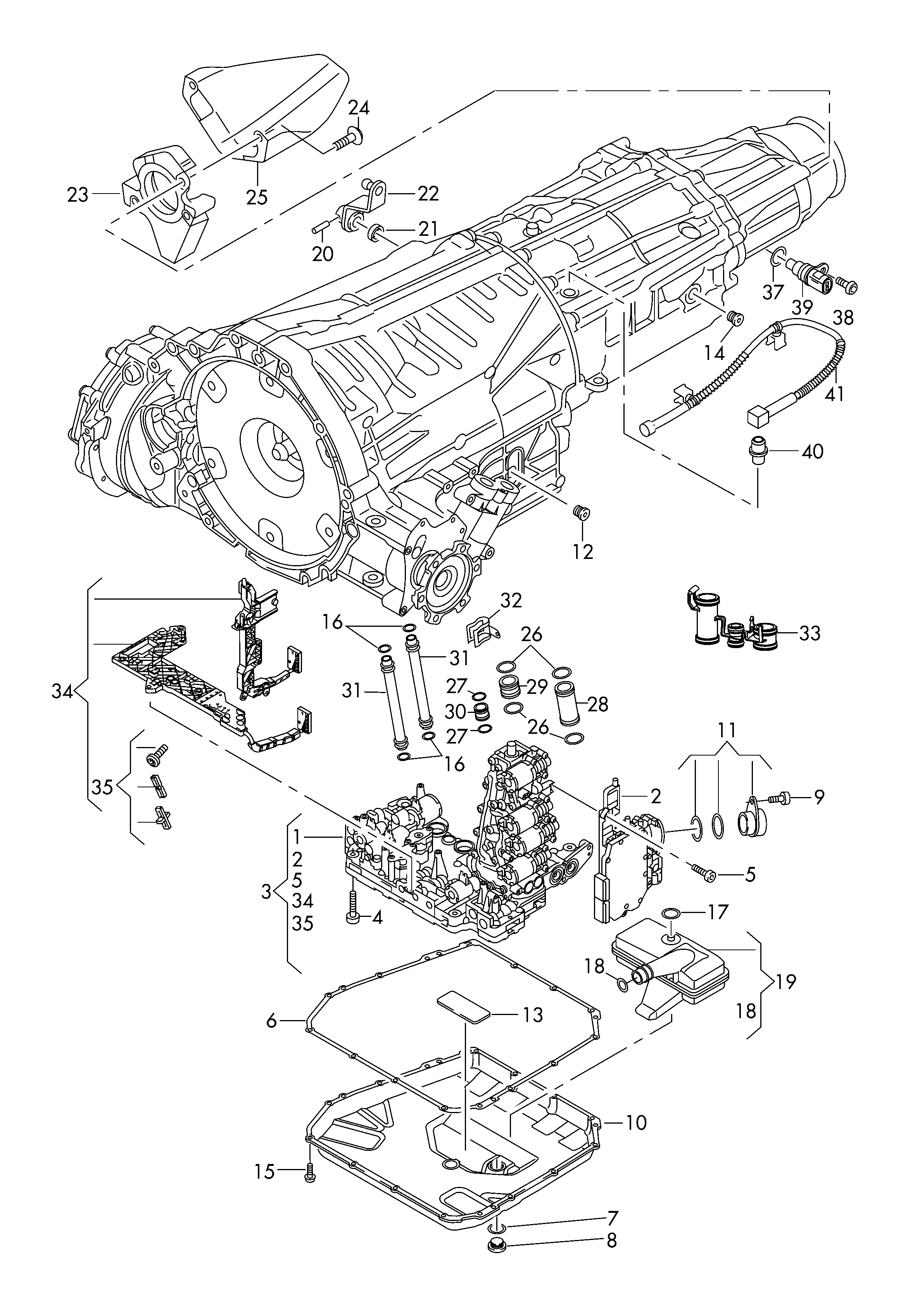 VAG 0B5 321 371 F - Ölsumpf, otomatik şanzıman yağ karteri parts5.com