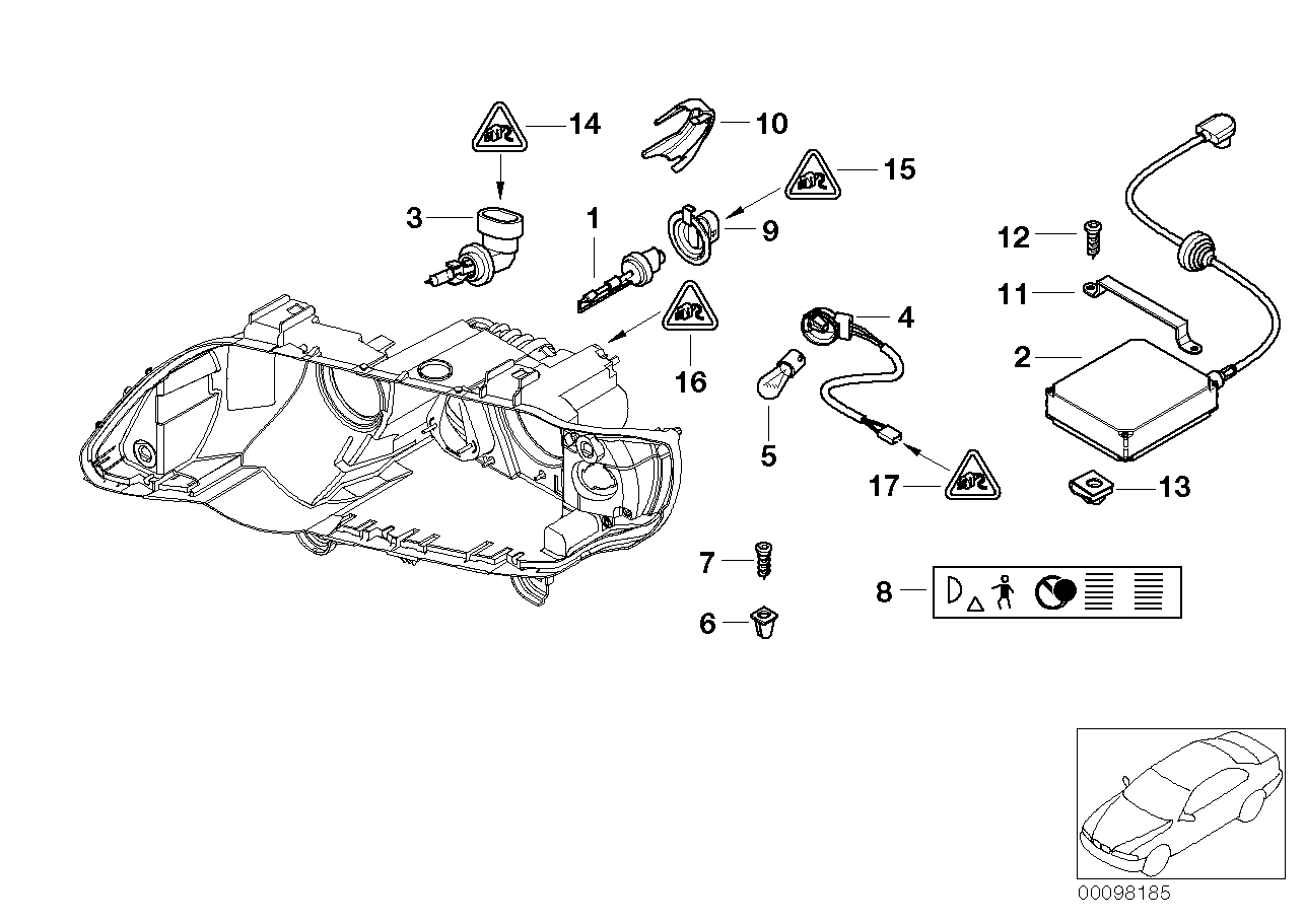 Mini 63 12 8 361 007 - Sijalica, far za dugo svetlo parts5.com