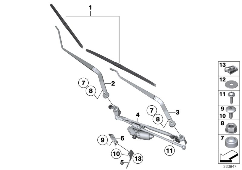 BMW 61 61 0 039 697 - Metlica brisača parts5.com