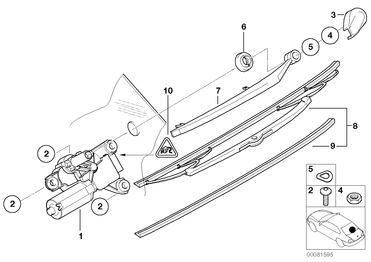 BMW 61627068076 - Wiper Arm, window cleaning parts5.com