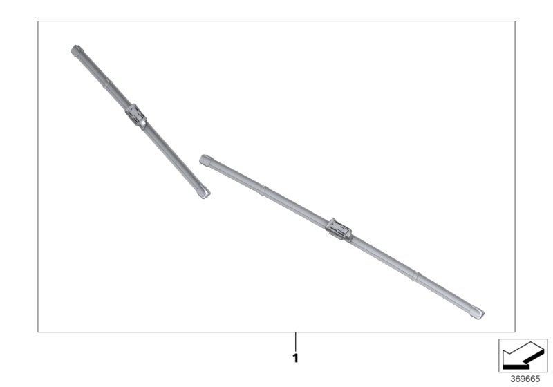 BMW 61612358552 - Перо на чистачка parts5.com