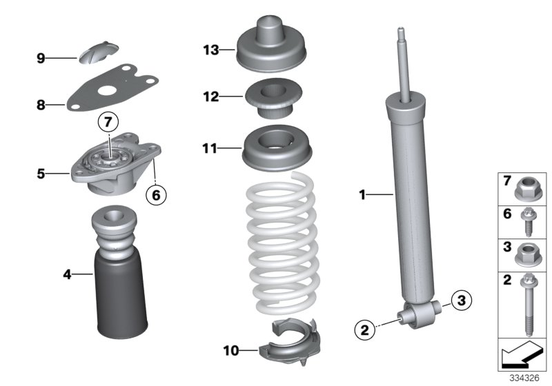 BMW 33536864434 - Komplet za zaštitu od prašine, amortizer parts5.com