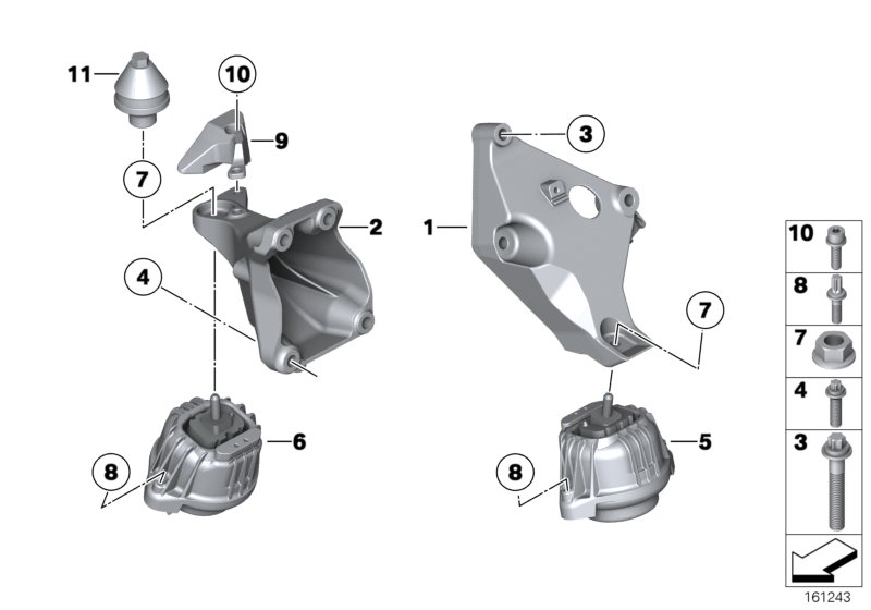 BMW 22 11 6 773 742 - Soporte, motor parts5.com