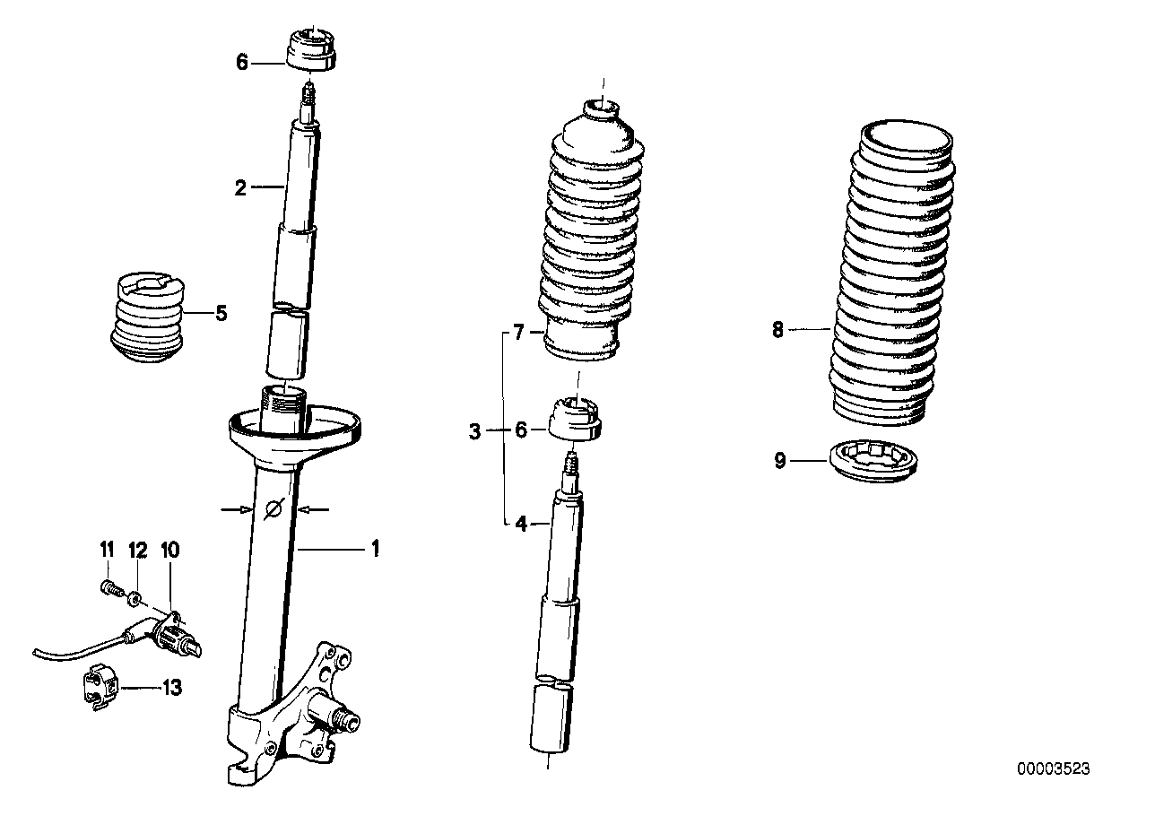 BMW 31 33 1 124 449 - Komplet za zaštitu od prašine, amortizer parts5.com