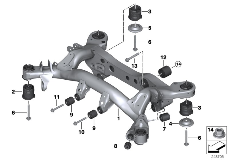 BMW 33 32 6 770 829 - Bush of Control / Trailing Arm parts5.com