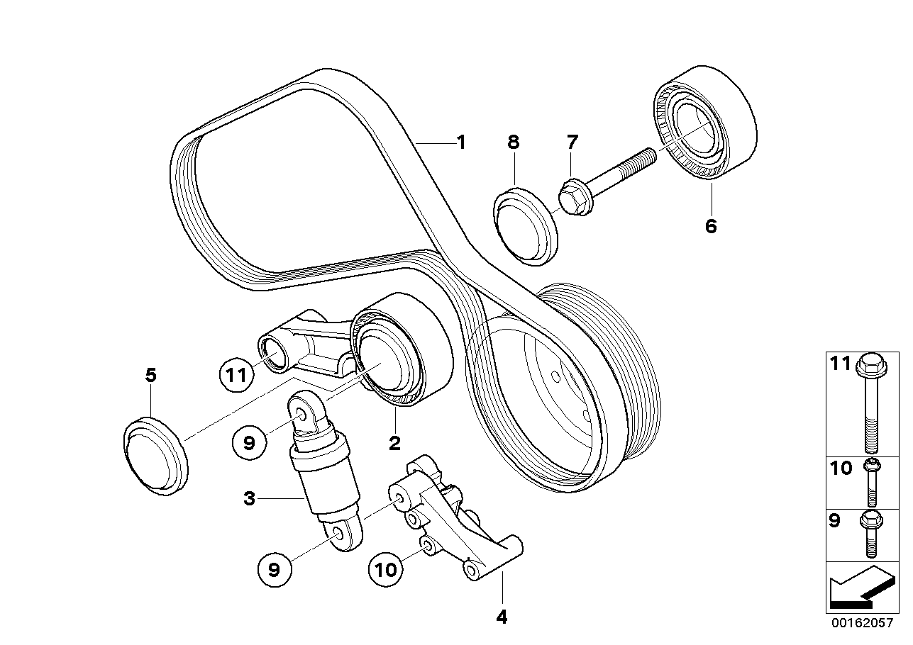 BMW 11 28 7 838 200 - V-Ribbed Belt parts5.com