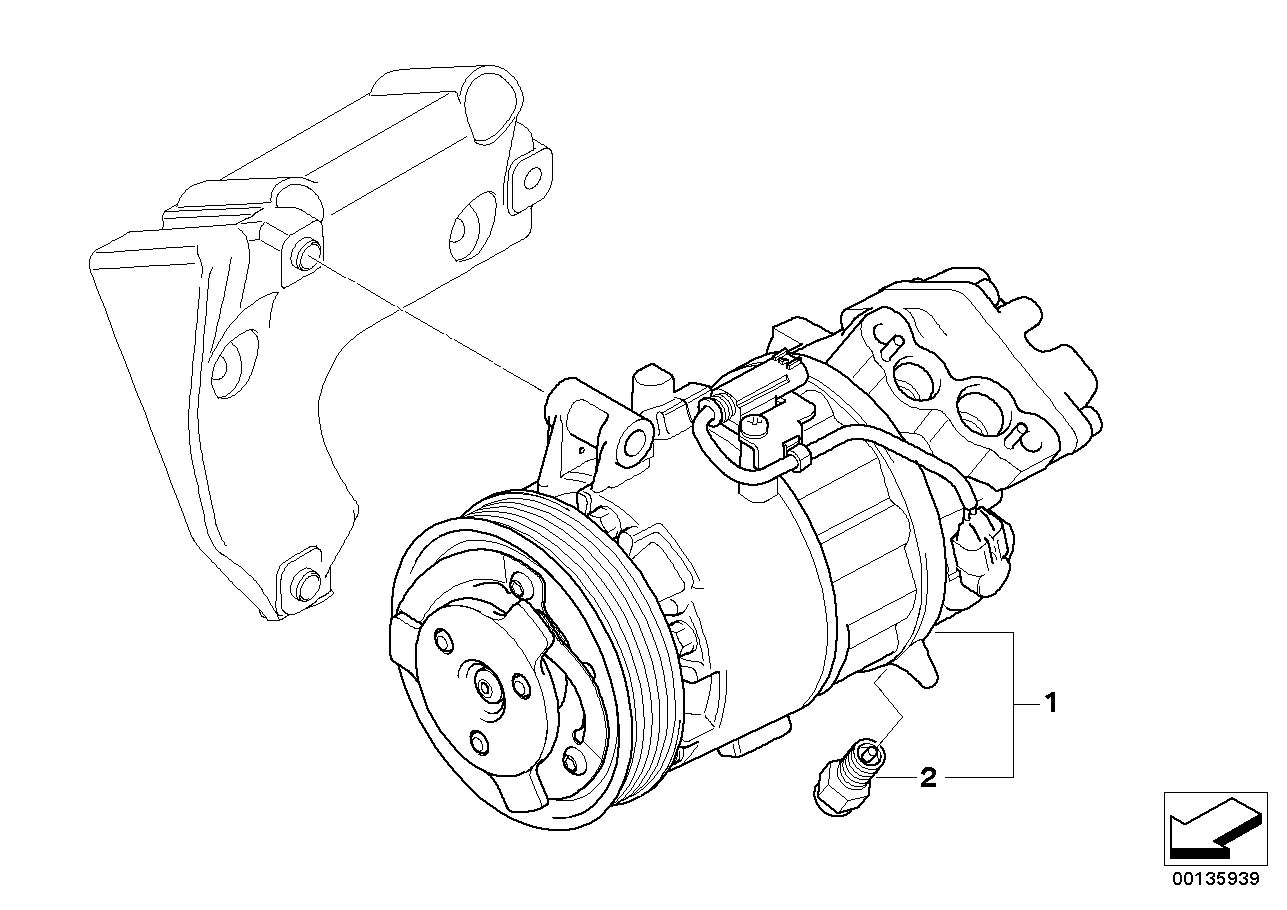 BMW 64529182794 - Compressor, air conditioning parts5.com