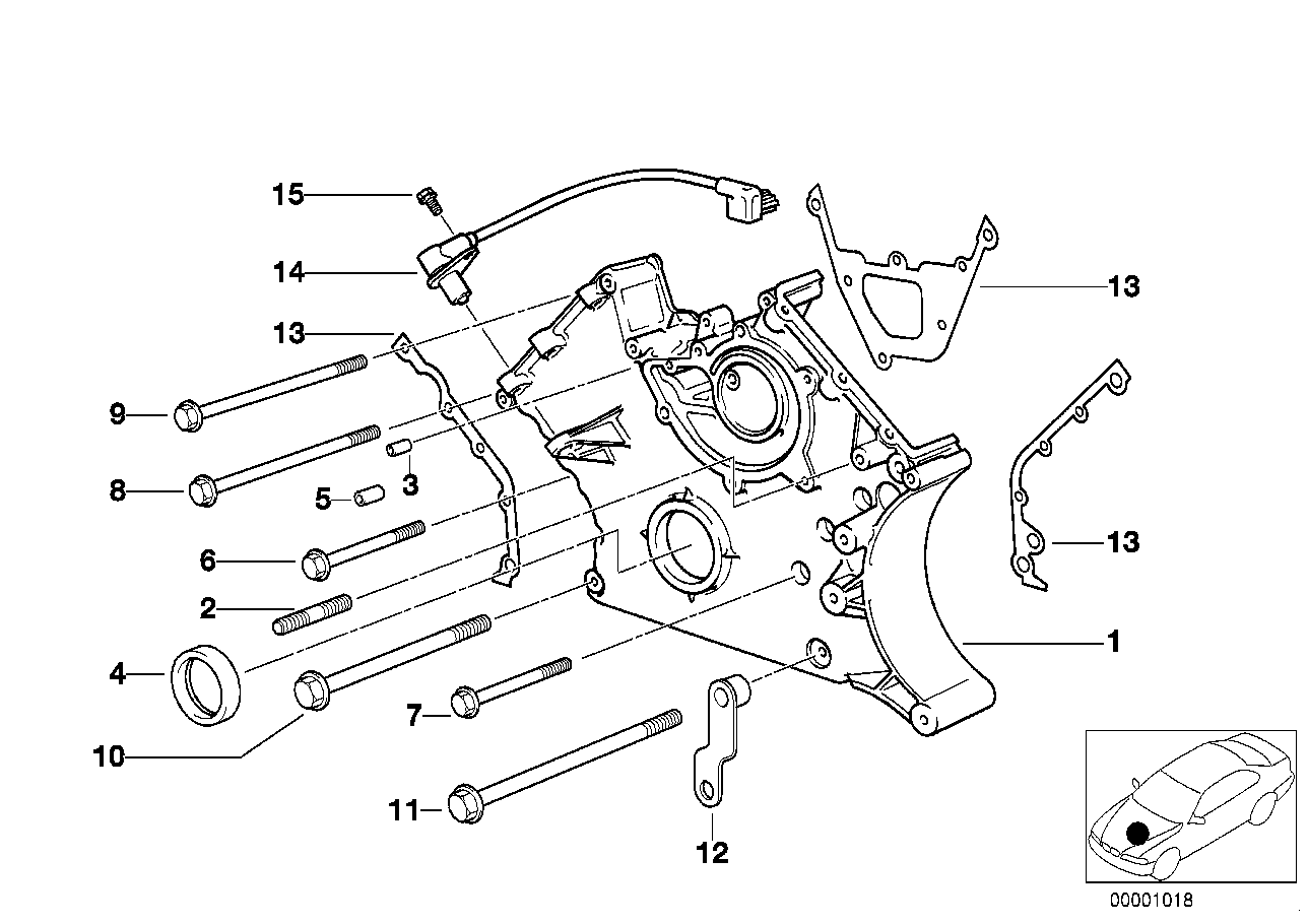 BMW 11 14 1 275 466 - Shaft Seal, crankshaft parts5.com