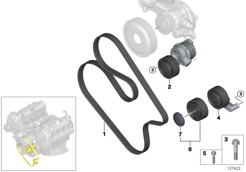 BMW 11287540949 - Pasek klinowy wielorowkowy parts5.com