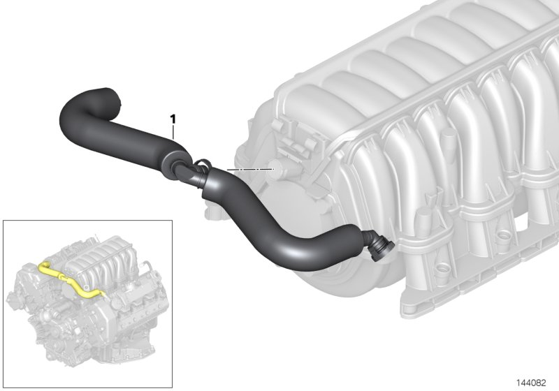 BMW 1161 756 34 77 - Manguito, ventilación culata parts5.com