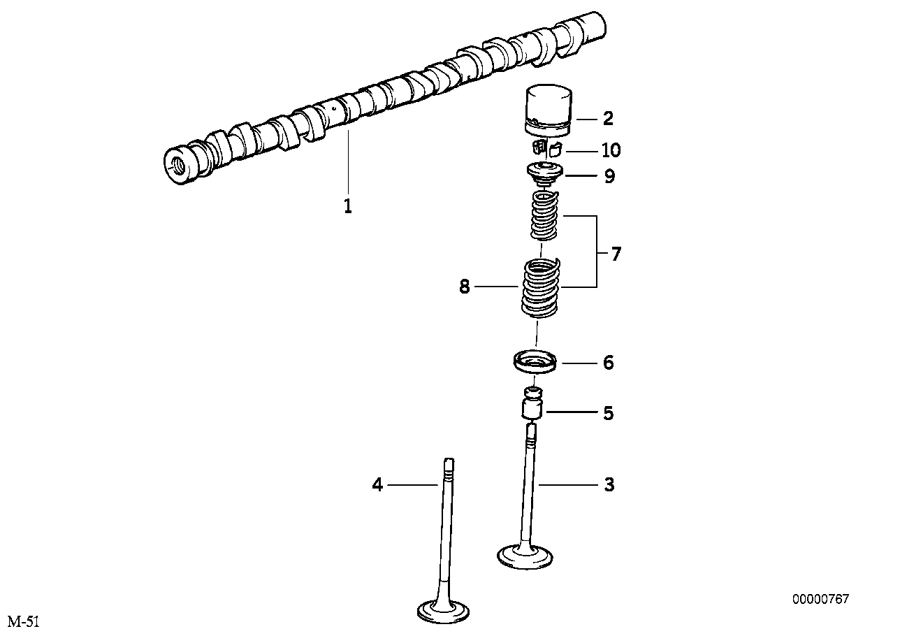 BMW 11 32 1 734 341 - Толкатель, гидрокомпенсатор parts5.com