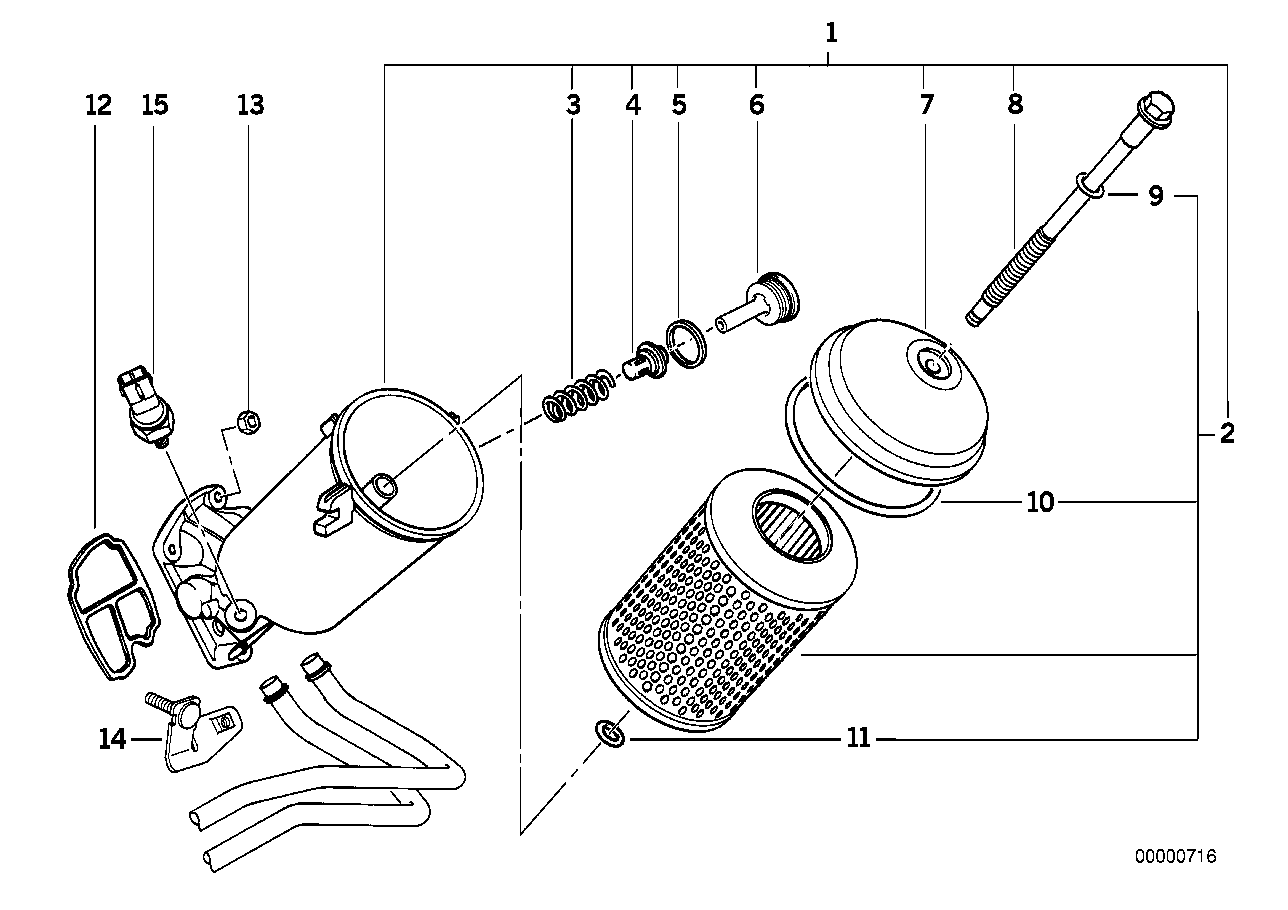 BMW 12 61 7 620 512 - Czujnik, ciśnienie oleju parts5.com