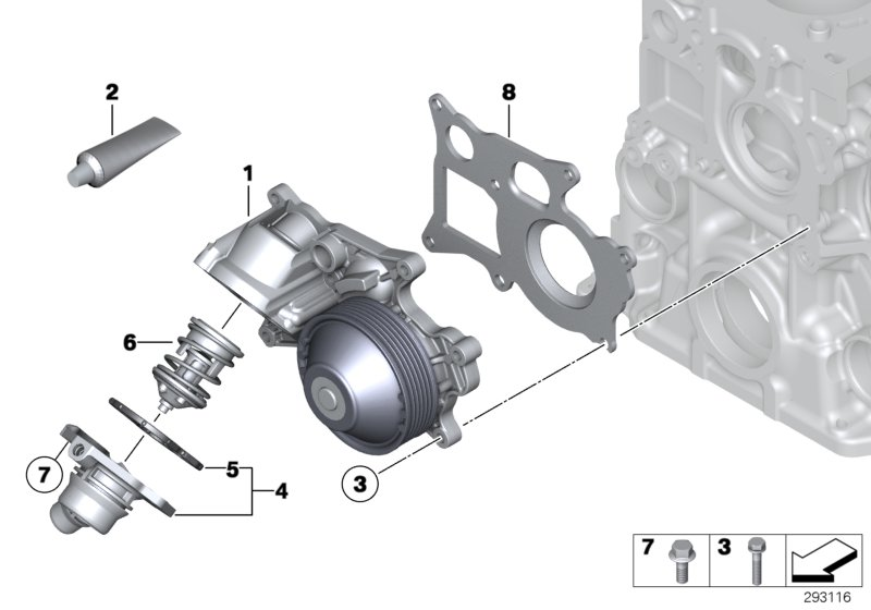 BMW 11 51 8 512 234 - Thermostat, coolant parts5.com