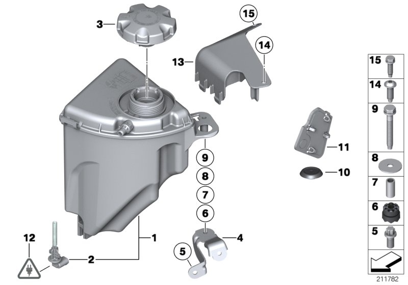 BMW 17117639020 - Sealing Cap, coolant tank parts5.com