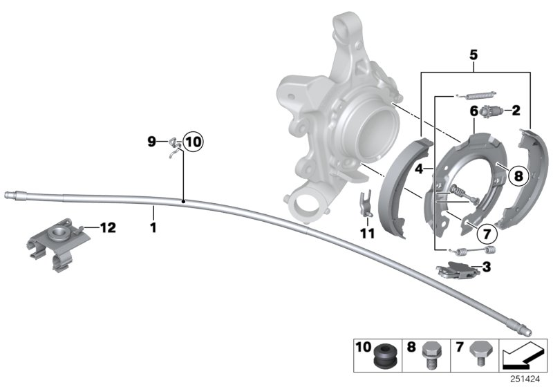 BMW 34410410823 - Accessory Kit, parking brake shoes parts5.com