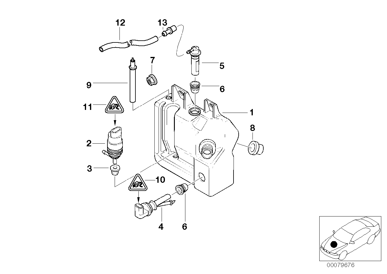 BMW 67128360244 - Water Pump, window cleaning parts5.com