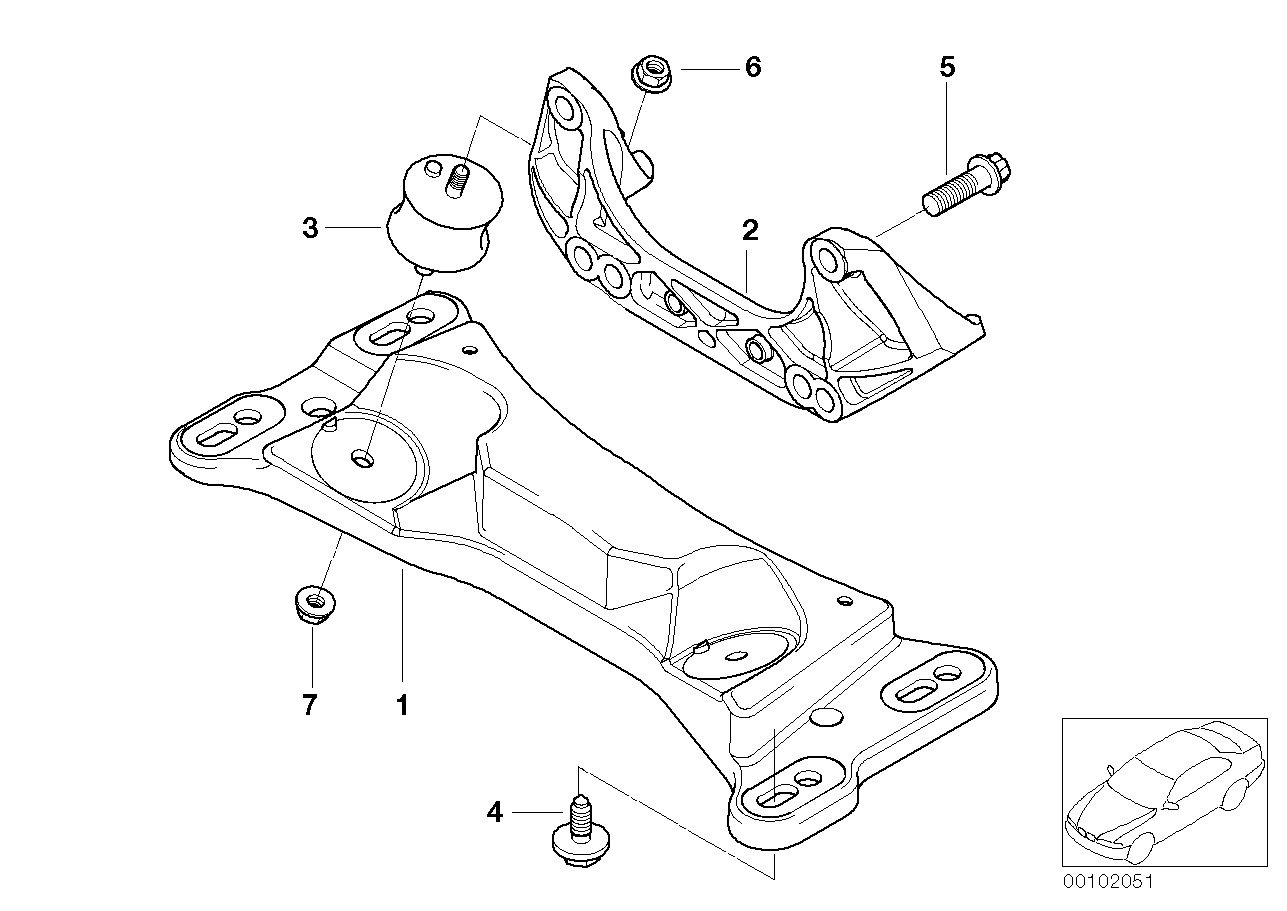 BMW (BRILLIANCE) 22 31 6 799 330 - Mounting, manual transmission parts5.com