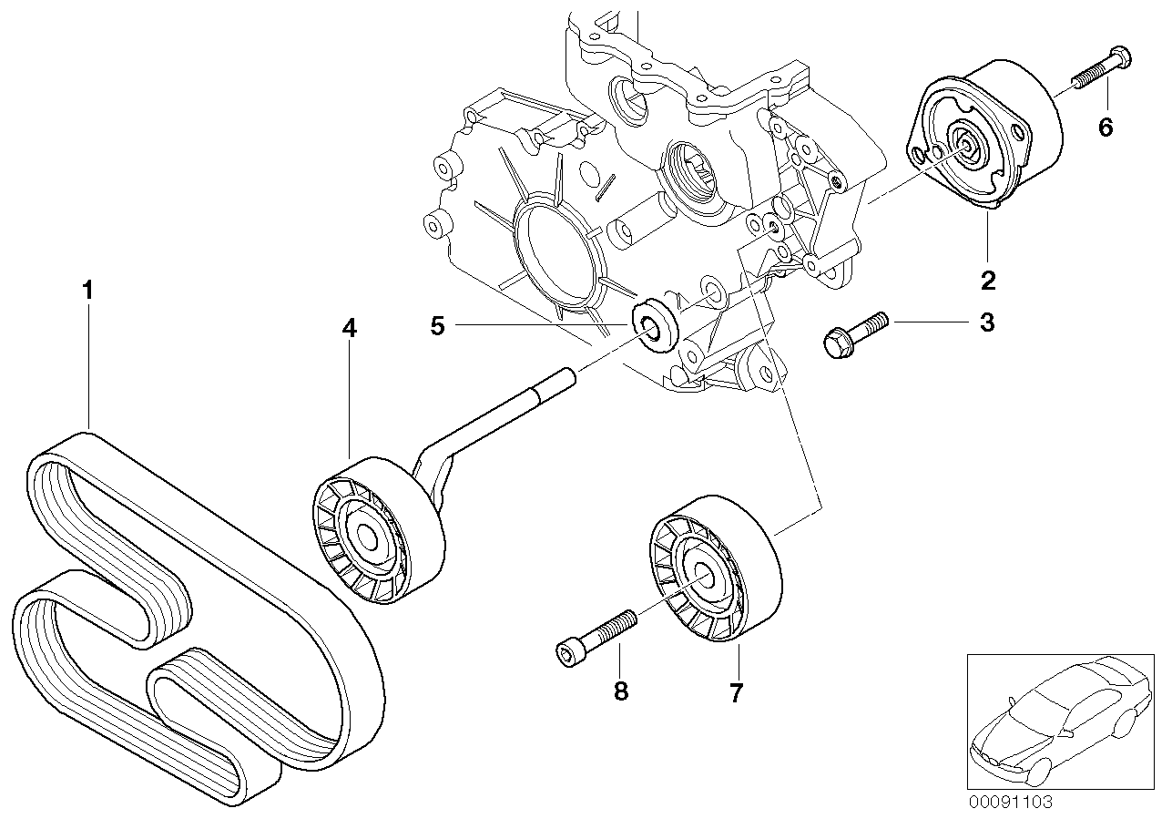 BMW 11287786075 - Curea transmisie cu caneluri parts5.com