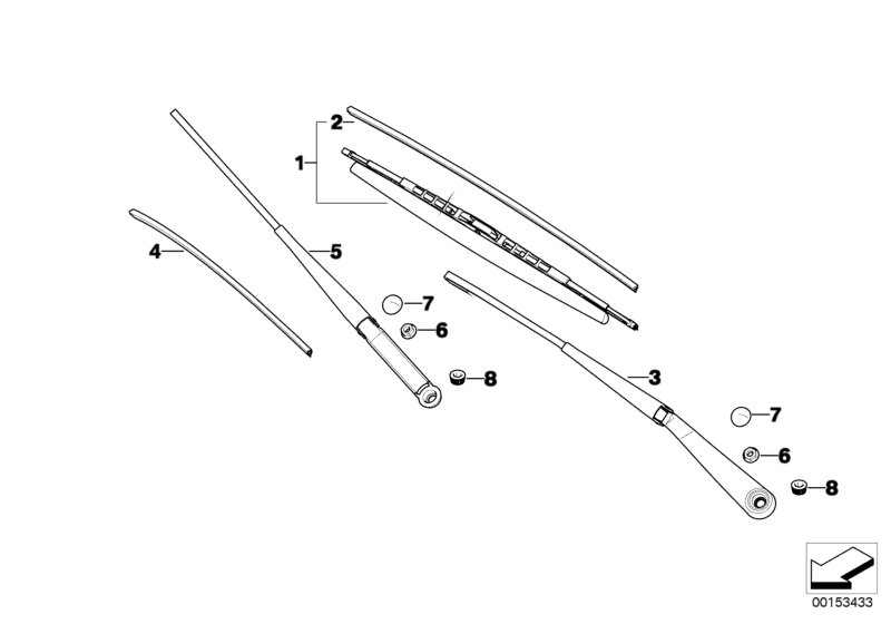 BMW 61 61 3 424 490 - Törlőlapát parts5.com