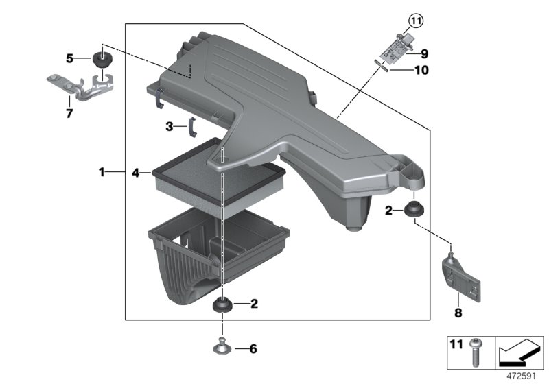 BMW 13 71 8 511 668 - Filtru aer parts5.com