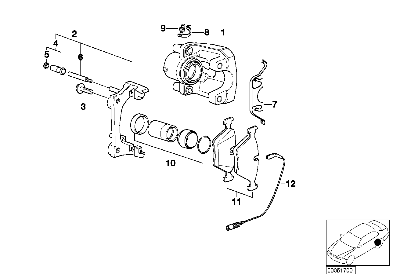 BMW 34 21 1 158 578 - Repair Kit, brake caliper parts5.com