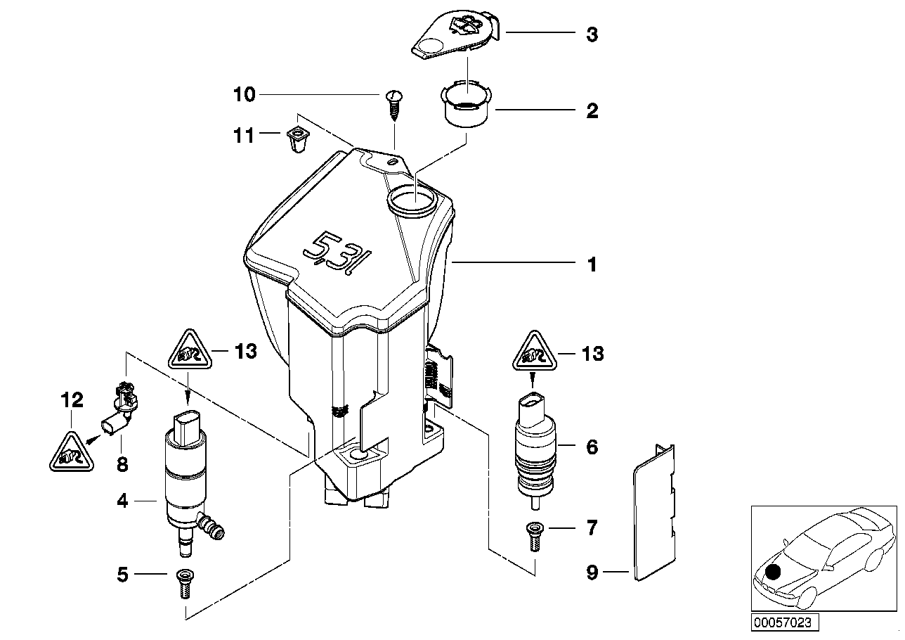 BMW 67 12 8 377 430 - Vodní čerpadlo ostřikovače, čištění světlometu parts5.com