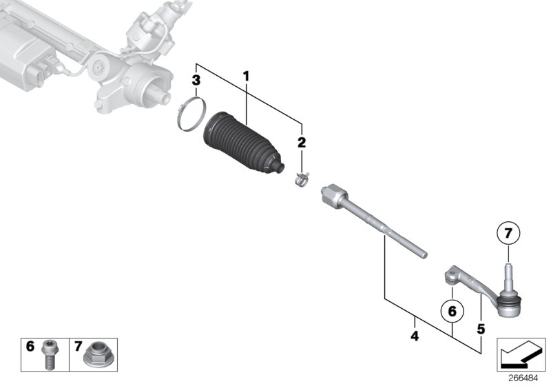 BMW 32106765235* - Inner Tie Rod, Axle Joint parts5.com