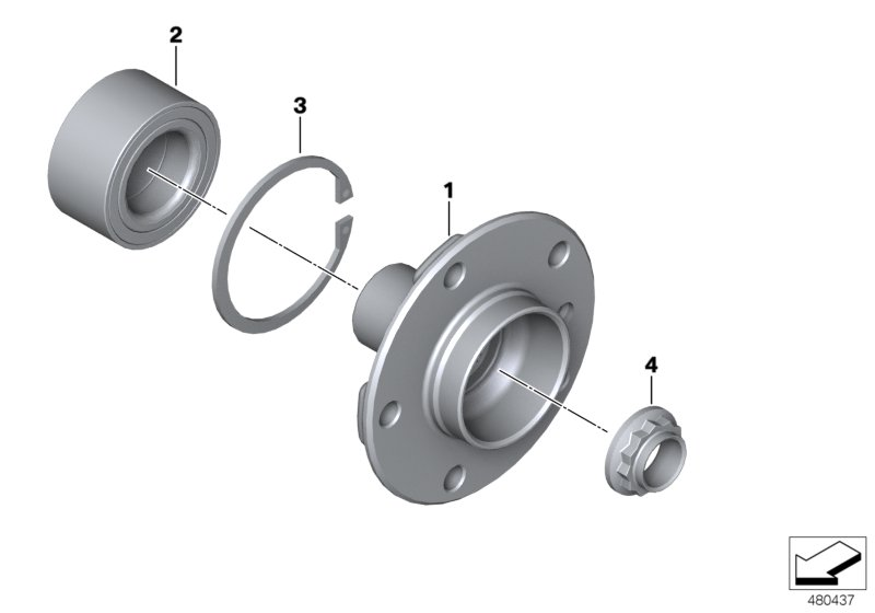 BMW 33411138648 - Zestaw łożysk koła parts5.com