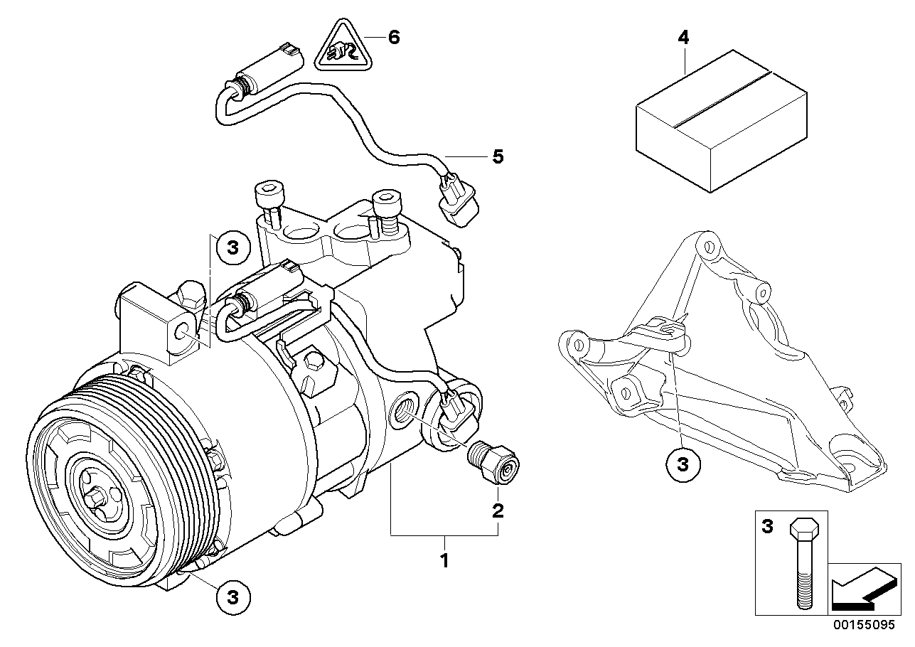 BMW 64 52 6 987 766 - Compressor, air conditioning parts5.com