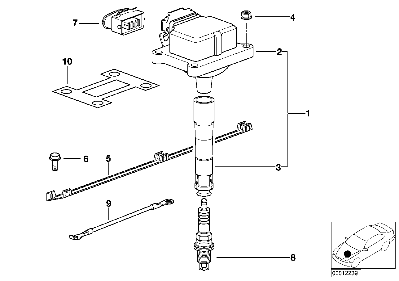 Mini 12 13 1 703 228 - Bobina de inductie parts5.com