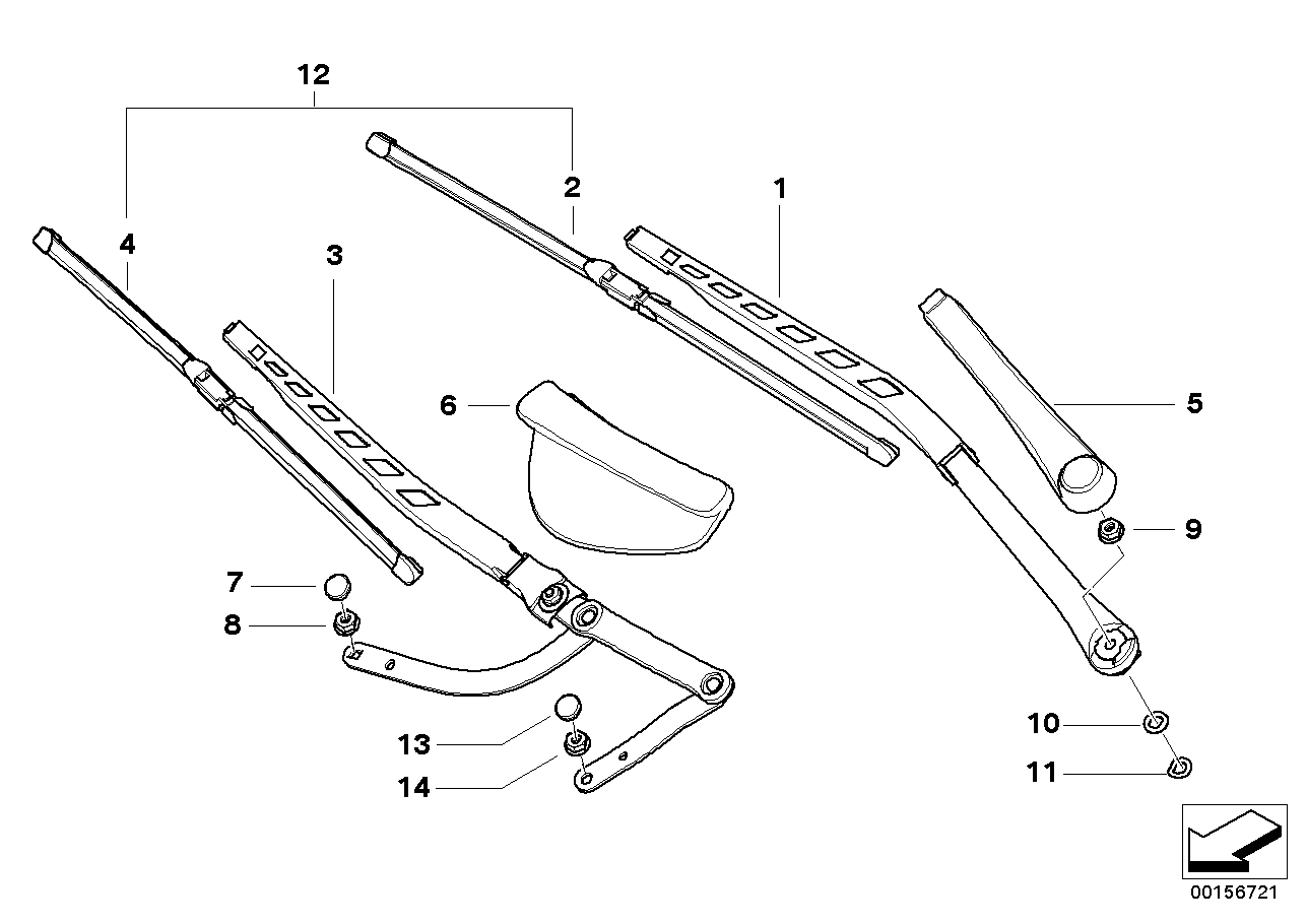 BMW (BRILLIANCE) 61610431438 - Щетка стеклоочистителя parts5.com