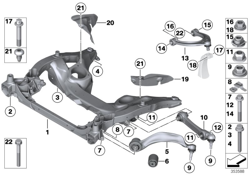 BMW 07 11 9 906 495 - Juego de reparación, suspensión de ruedas parts5.com