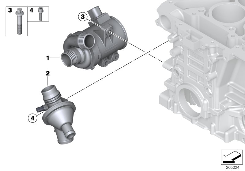 BMW 11 51 7 602 125 - Water Pump parts5.com