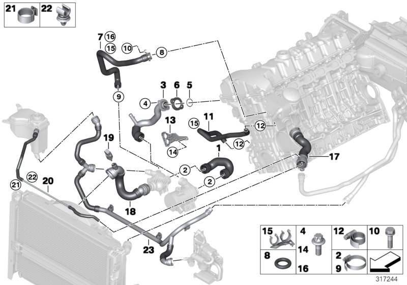 BMW 11 53 7 534 880 - Tömítés, hűtőközeg-vezeték parts5.com