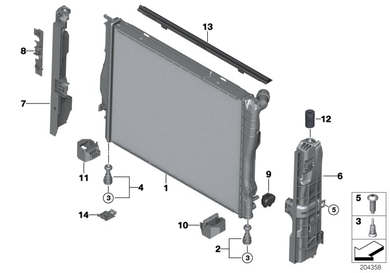 BMW 17 11 7 562 079 - Hűtő, motorhűtés parts5.com