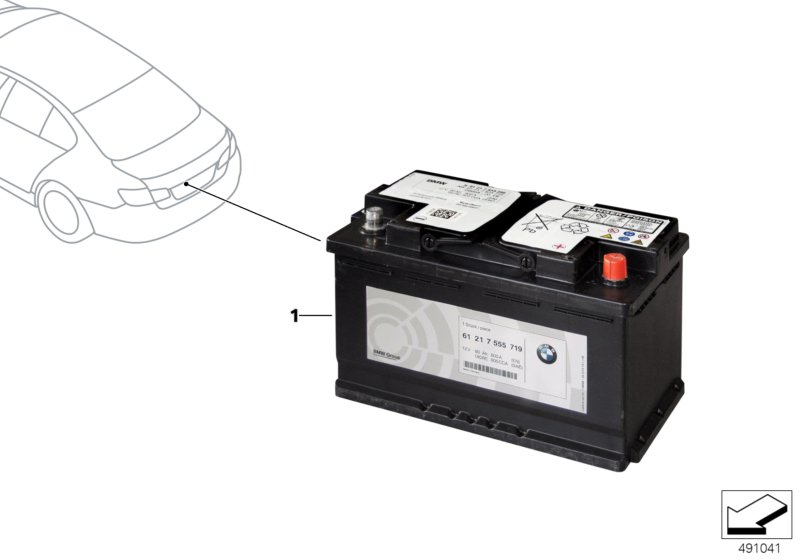 BMW 61216805461 - Batterie de démarrage parts5.com