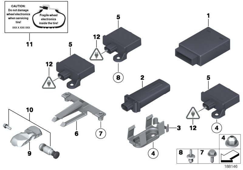 Alpina 36236798726 - Senzor kotača, sustav za kontrolu tlaka u gumama parts5.com