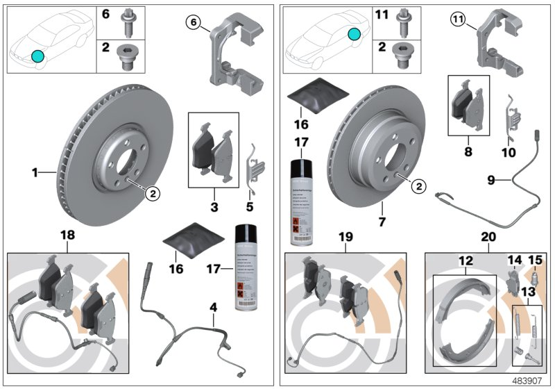 BMW 34356792565 - Warning Contact, brake pad wear parts5.com