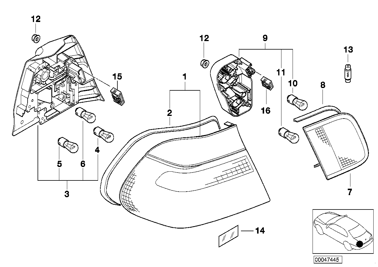 Mini 63 21 7 160 791 - Lámpara, luz intermitente parts5.com