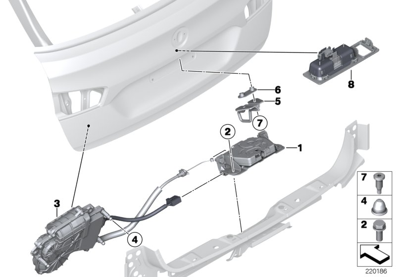 BMW 51 24 7 368 753 - Switch, rear hatch release parts5.com