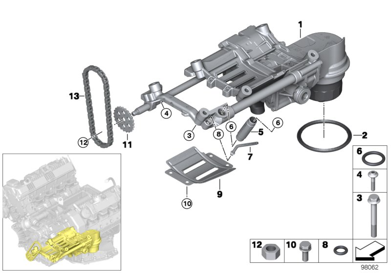 BMW 11417508288 - Φλάντζα, αντλία λαδιού parts5.com